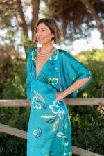VESTIDO IBIZA FLOWER VERDE - Imagen 5