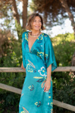 VESTIDO IBIZA FLOWER VERDE - Imagen 2