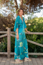 VESTIDO IBIZA FLOWER VERDE - Imagen 3
