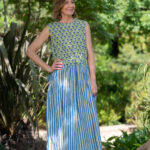 VESTIDO CELIA AZUL Y VERDE