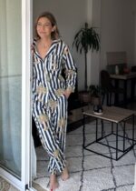 PIJAMA RAYAS AZUL - Imagen 4