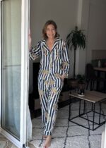 PIJAMA RAYAS AZUL