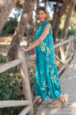 VESTIDO MENORCA FLOWER VERDE - Imagen 3
