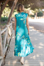 VESTIDO MENORCA FLOWER VERDE