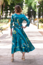 FALDA PAULA FLOWER VERDE